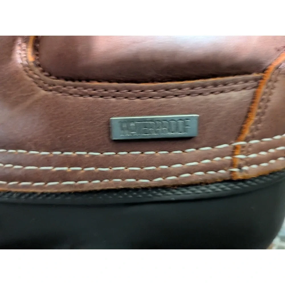GH Bass and Co Mens Brown Leather Waterproof Duck Boots Ankle Rain Snow Boots